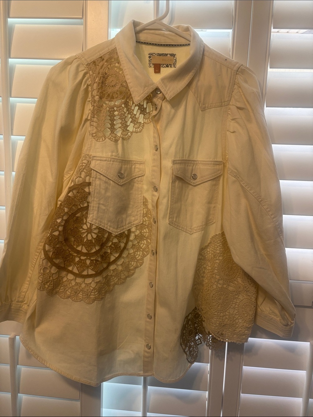 Pilcro from Anthropologie Snap Shirt Collar